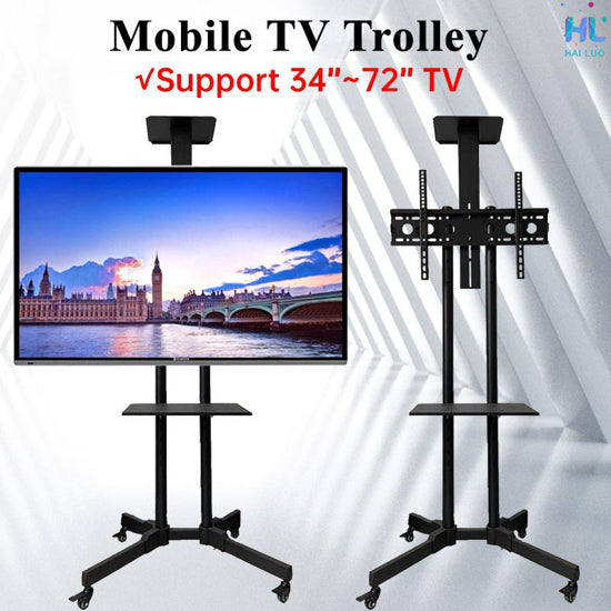 Support TV Mobile Roulant pour Écrans 32-72"