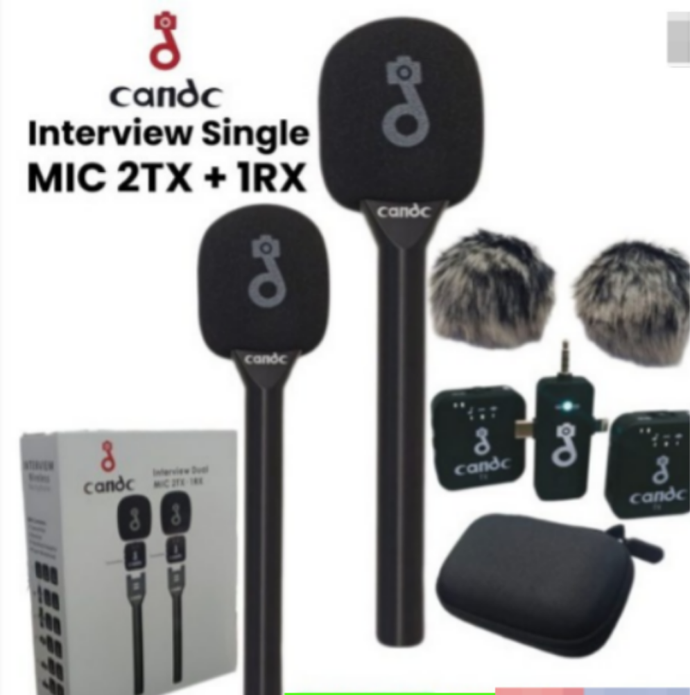 Microphone d'interview sans fil double | Micro-cravate double